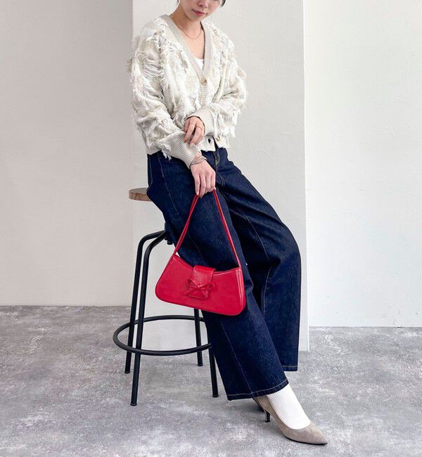 fredy emue「カットフリンジジャガード2WAY カーディガン」|ニット・セーター|