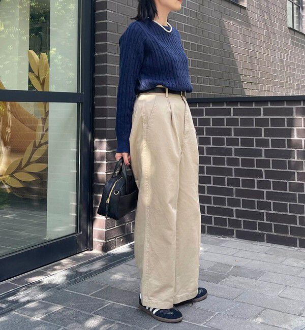 fredy emue「ウール混FR刺繍ケーブル柄ニットプルオーバー」|ニット・セーター|