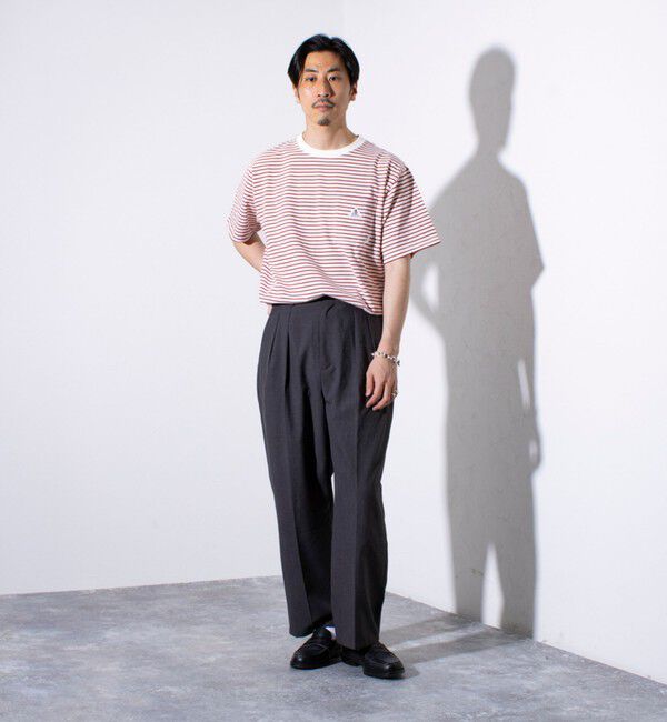 GLOSTER「【GEVACO/ゲバコ】コンパクトTシャツ ベーシッククルーネック ポケT （無地/ストライプ）」|Tシャツ・カットソー|