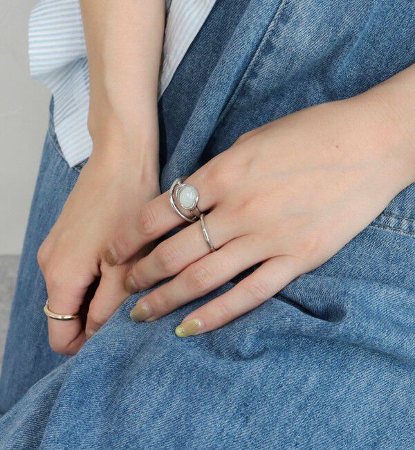 fredy emue「フェイクストーンメタルコンビリング」|リング|