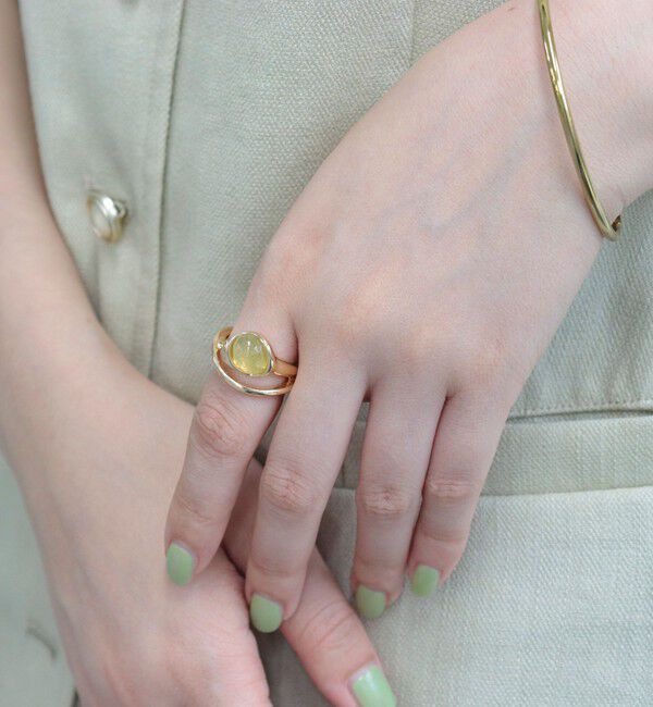 fredy emue「フェイクストーンメタルコンビリング」|リング|