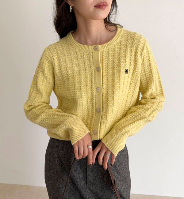 fredy emue「FR刺繍ケーブル柄ニットカーディガン」|ニット・セーター|