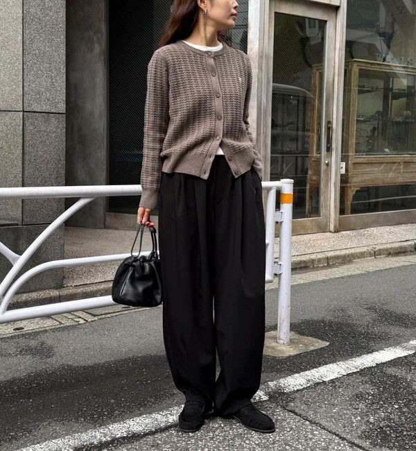 fredy emue「FR刺繍ケーブル柄ニットカーディガン」|ニット・セーター|