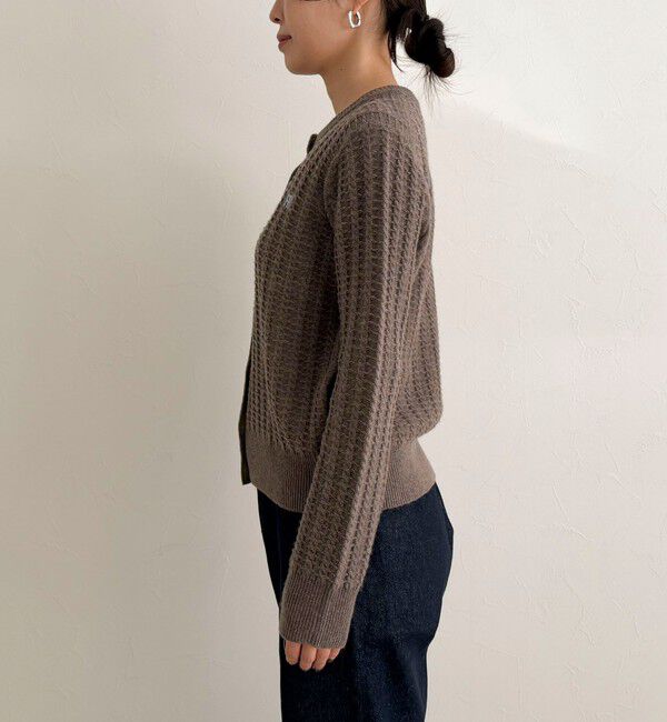 fredy emue「FR刺繍ケーブル柄ニットカーディガン」|ニット・セーター|