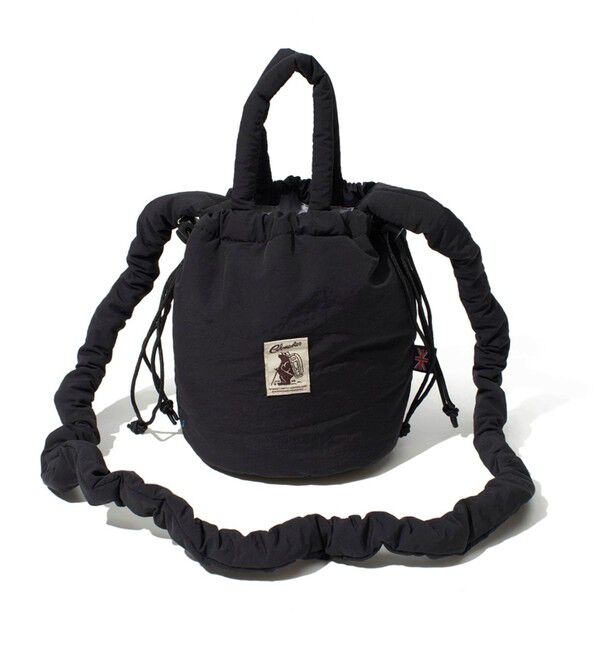 GLOSTER「【COBMASTER】PADDED-MUFFIN DRAWSTRING SHOULDERBAG」|ショルダー・メッセンジャー|ブラック