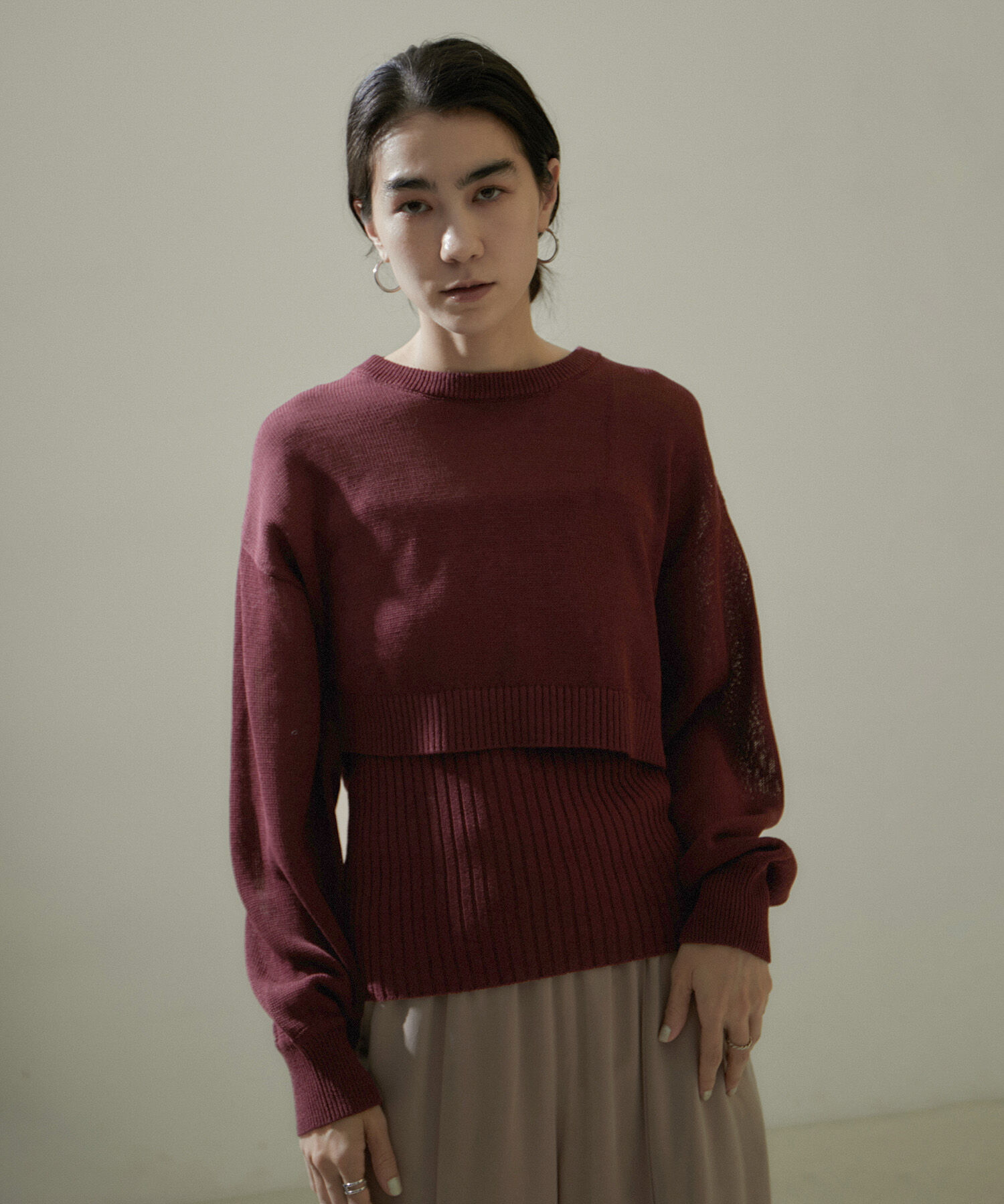 SALON adam et rope'「クロップド2WAYプルオーバー/カーディガン」|ニット・セーター|