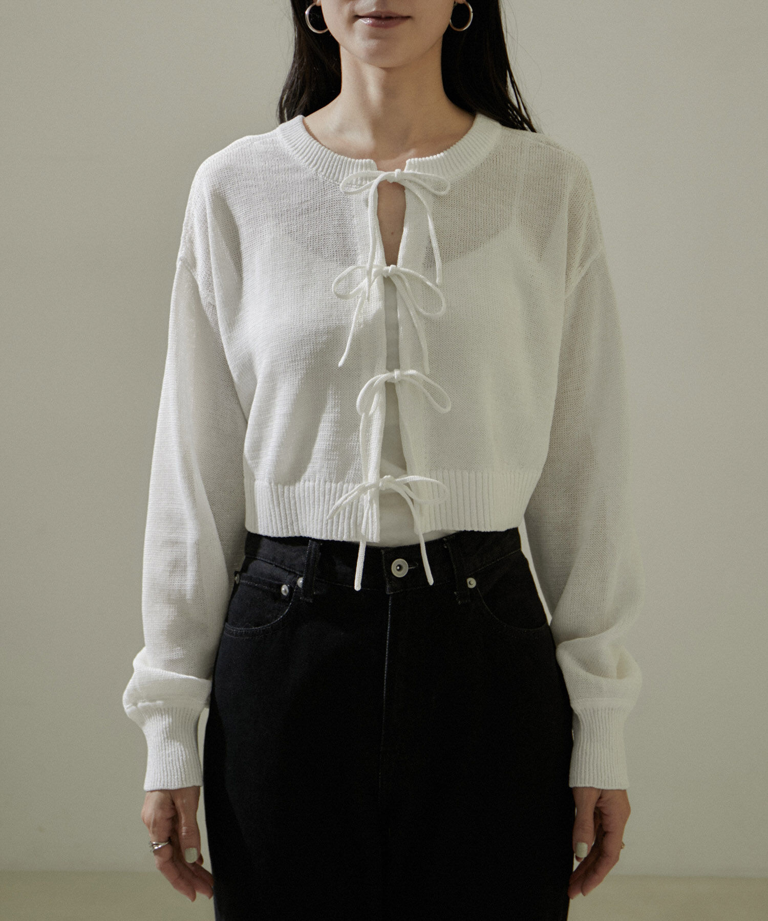 SALON adam et rope'「クロップド2WAYプルオーバー/カーディガン」|ニット・セーター|