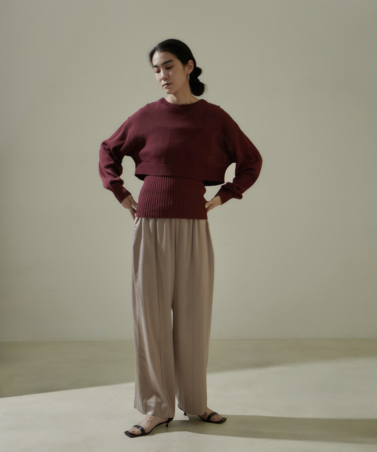 SALON adam et rope'「クロップド2WAYプルオーバー/カーディガン」|ニット・セーター|