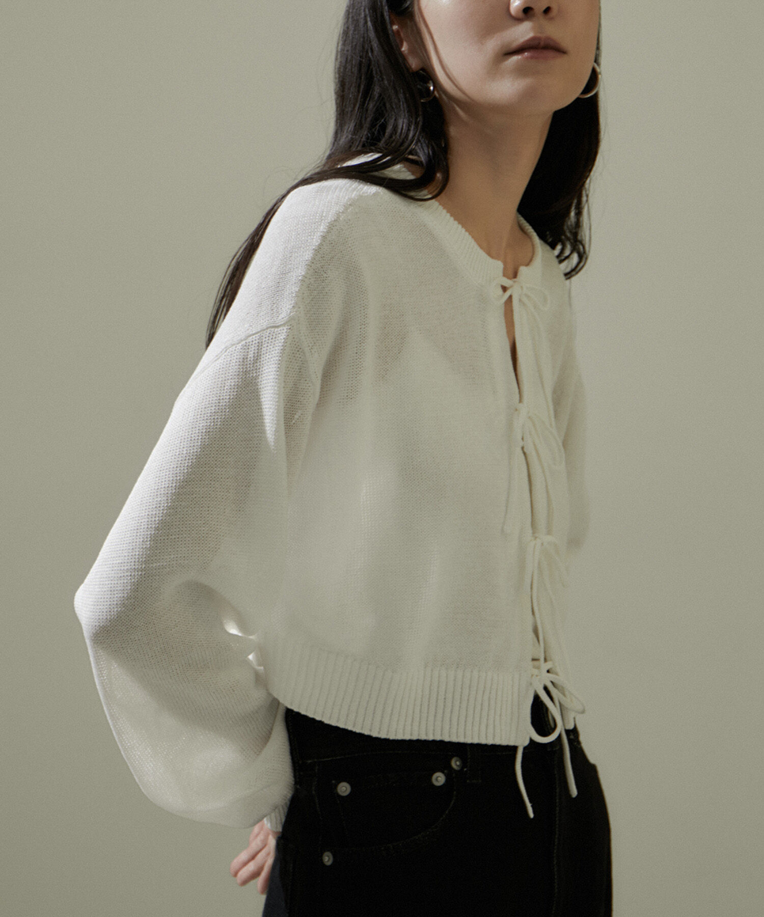 SALON adam et rope'「クロップド2WAYプルオーバー/カーディガン」|ニット・セーター|