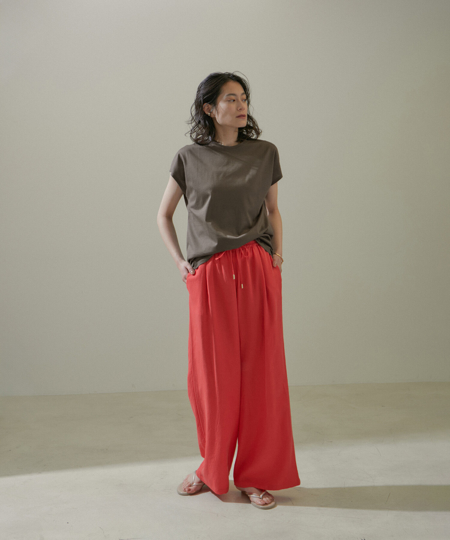 SALON adam et rope'「[24SS]Prima Veil  ゆるドルマンTシャツ【紫外線対策・洗濯耐久】」|Tシャツ・カットソー|