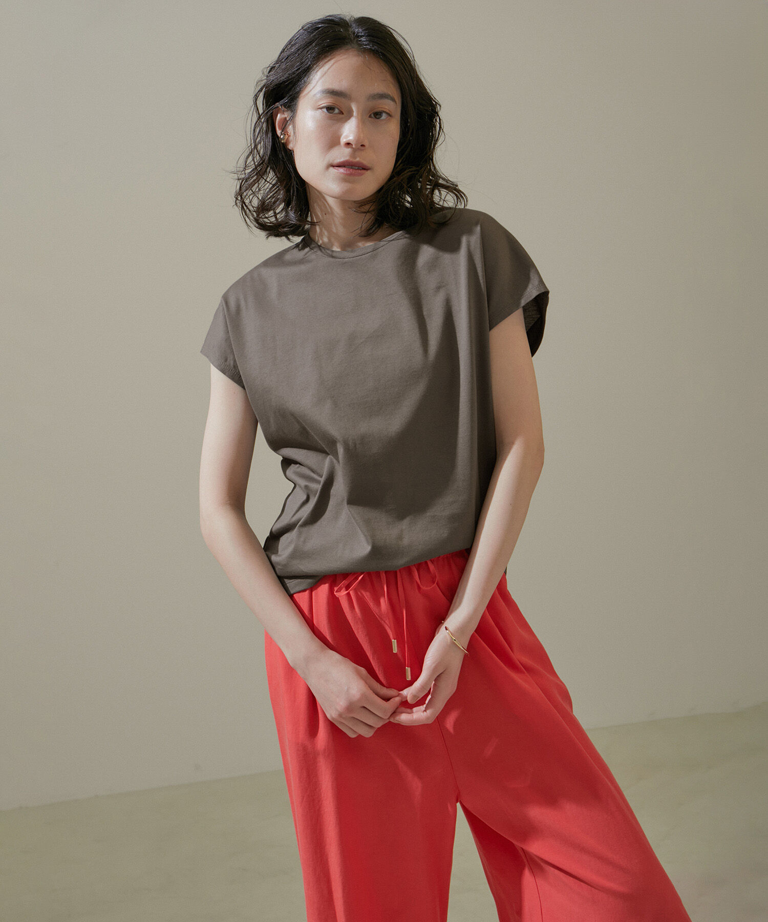 SALON adam et rope'「[24SS]Prima Veil  ゆるドルマンTシャツ【紫外線対策・洗濯耐久】」|Tシャツ・カットソー|