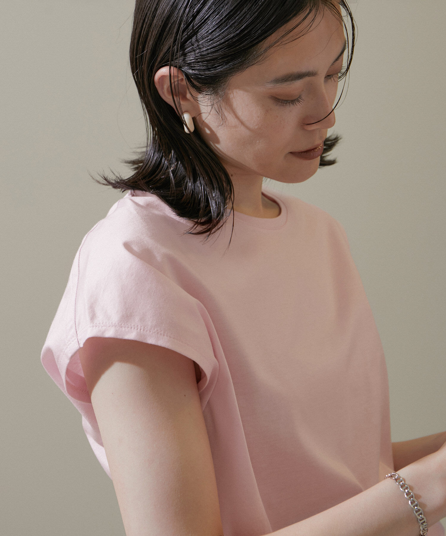 SALON adam et rope'「[24SS]Prima Veil  ゆるドルマンTシャツ【紫外線対策・洗濯耐久】」|Tシャツ・カットソー|