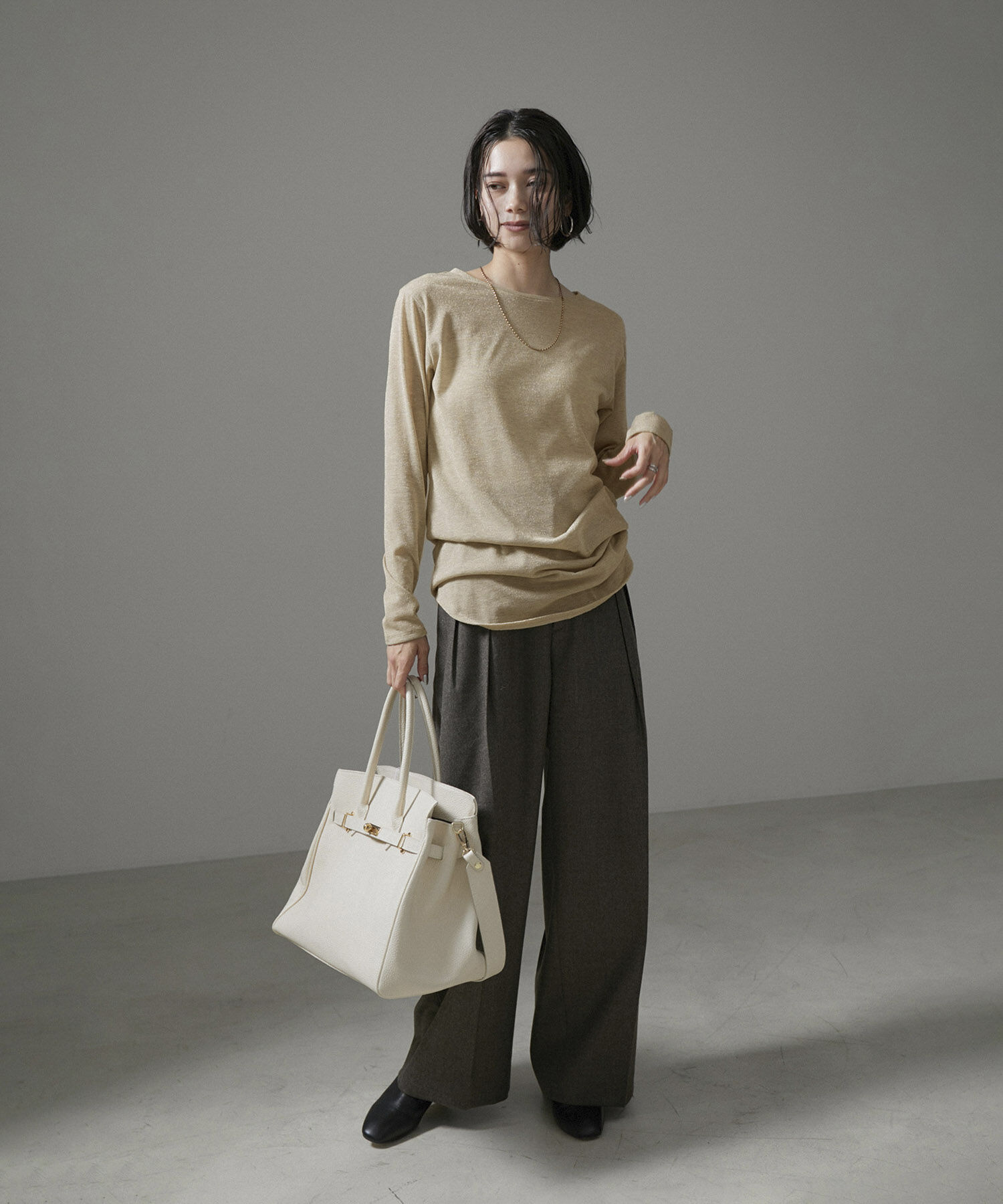 SALON adam et rope'「スパークルラメプルオーバー」|Tシャツ・カットソー|