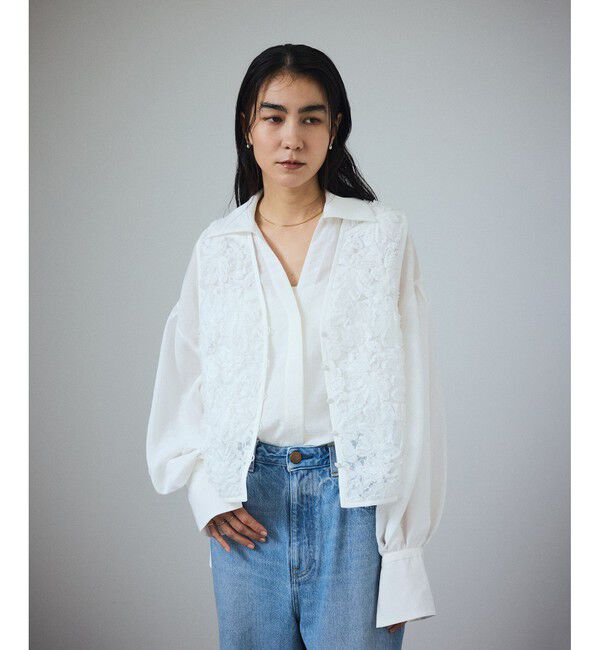 SALON adam et rope'「ビックカラーボリュームスリーブブラウス」|シャツ・ブラウス|