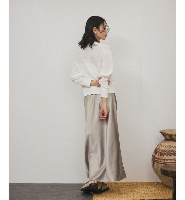 SALON adam et rope'「ドライコットンメタル釦浅Vネックカーディガン」|カーディガン|