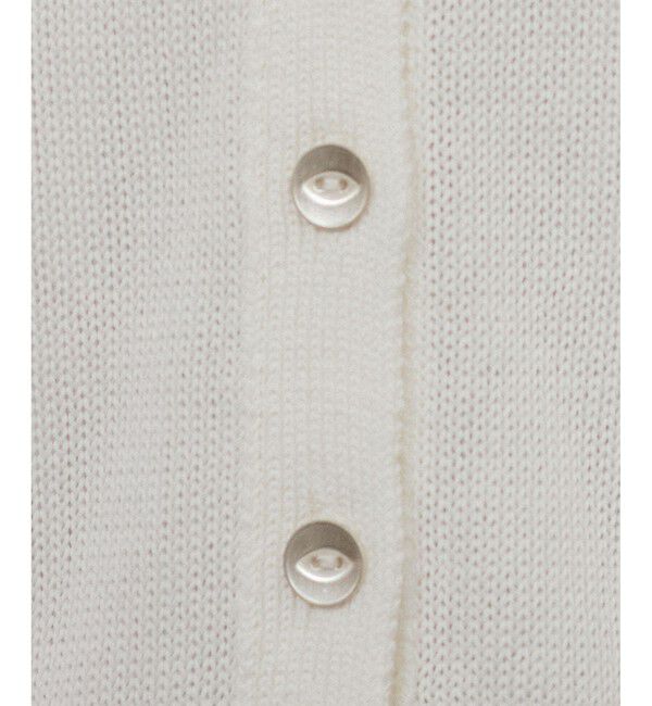 SALON adam et rope'「ドライコットンメタル釦浅Vネックカーディガン」|カーディガン|