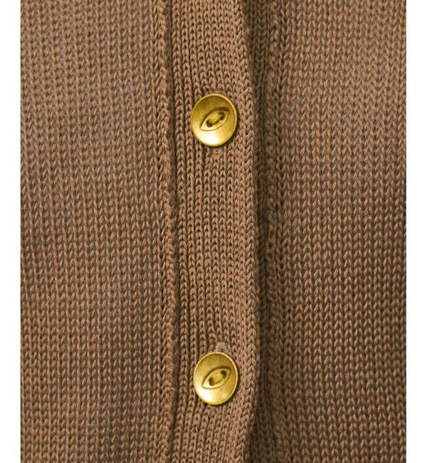 SALON adam et rope'「ドライコットンメタル釦浅Vネックカーディガン」|カーディガン|
