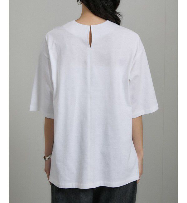 SALON adam et rope'「ビジューエンブロイダリーオーバーサイズT」|Tシャツ・カットソー|