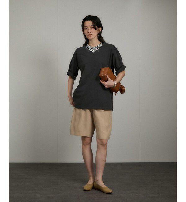 SALON adam et rope'「ビジューエンブロイダリーオーバーサイズT」|Tシャツ・カットソー|