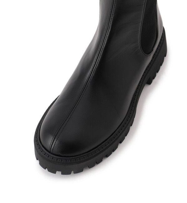 SALON adam et rope'「WS レザートラックソールサイドゴア」|ロングブーツ|