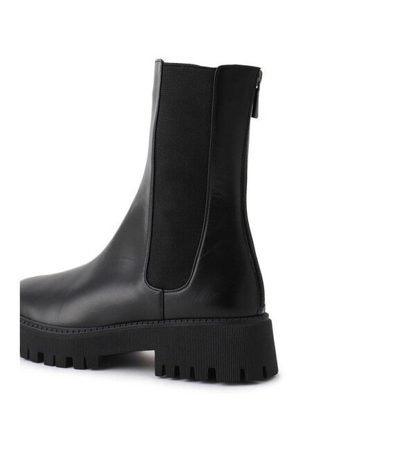 SALON adam et rope'「WS レザートラックソールサイドゴア」|ロングブーツ|