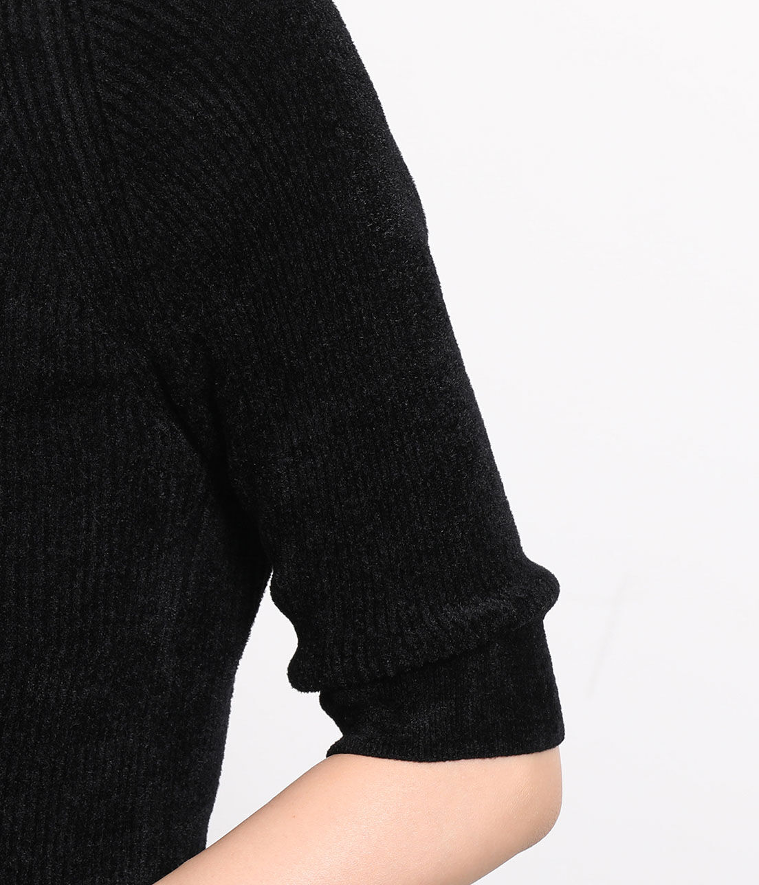 ROPE「【2WAY】モールヤーン5分袖プルオーバー」|ニット・セーター|