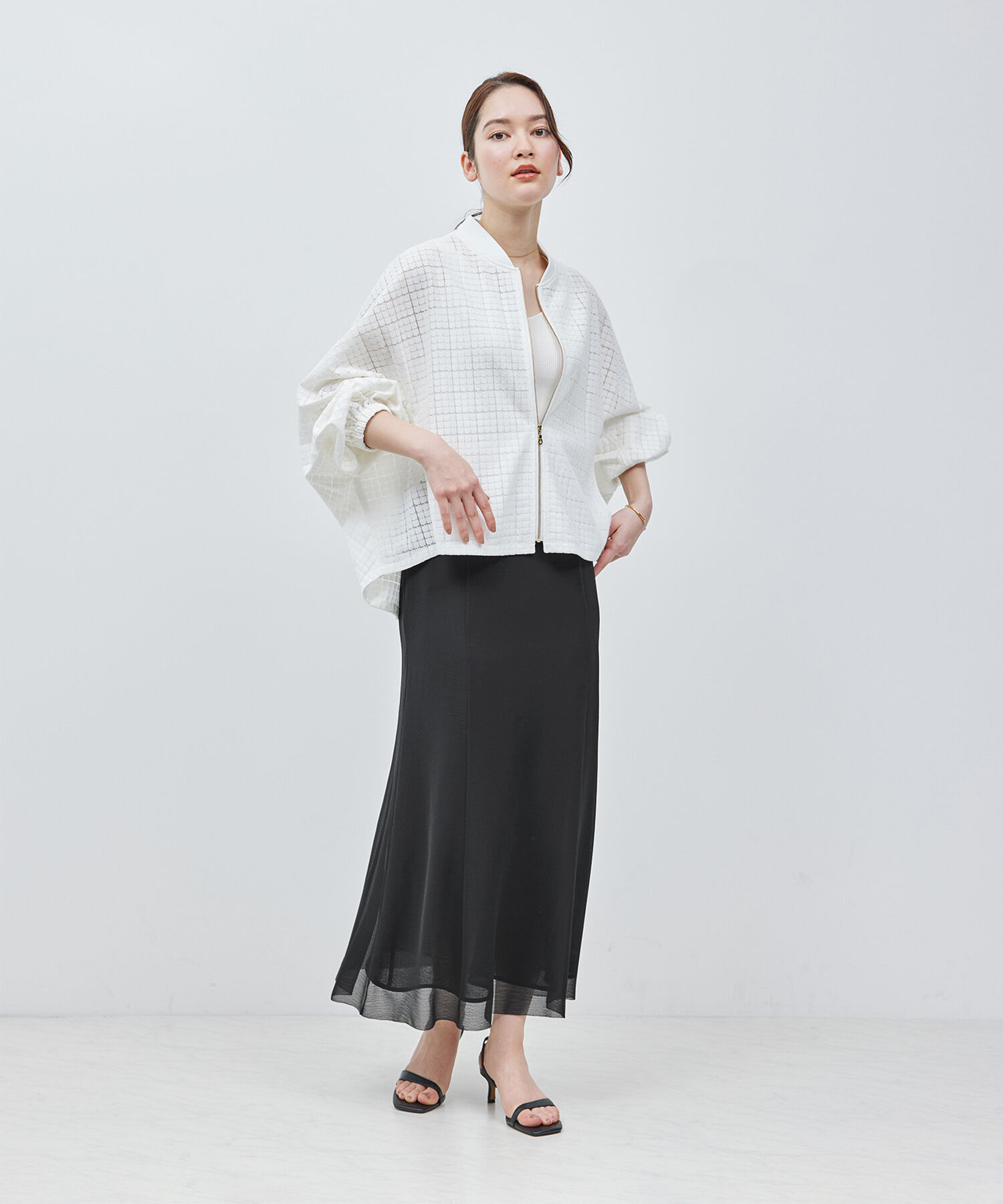 ROPE「プリントマーメイドラインスカート」|スカート|