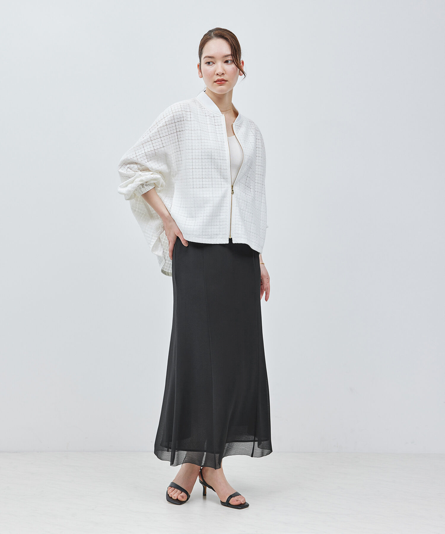 ROPE「プリントマーメイドラインスカート」|スカート|