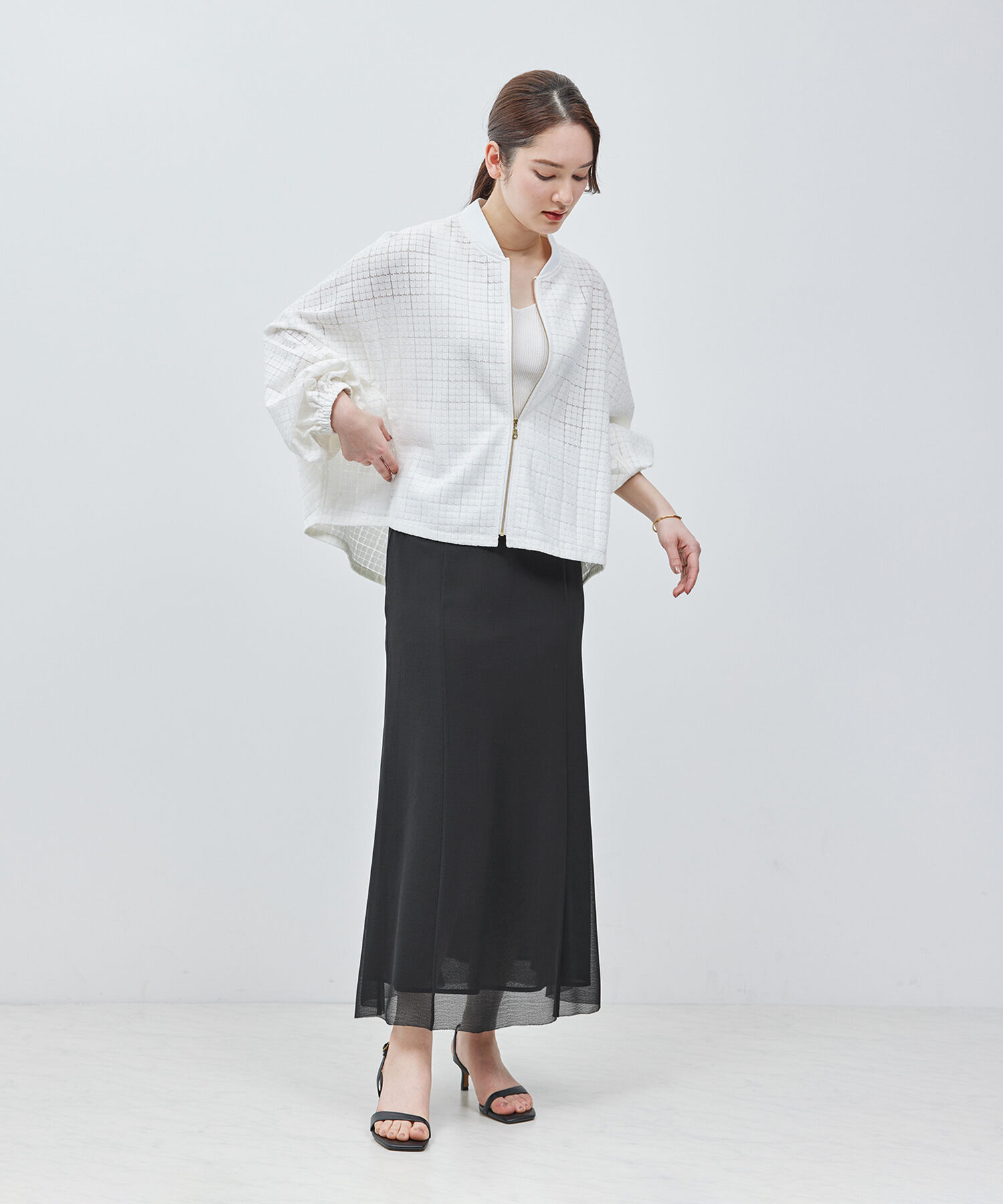 ROPE「プリントマーメイドラインスカート」|スカート|