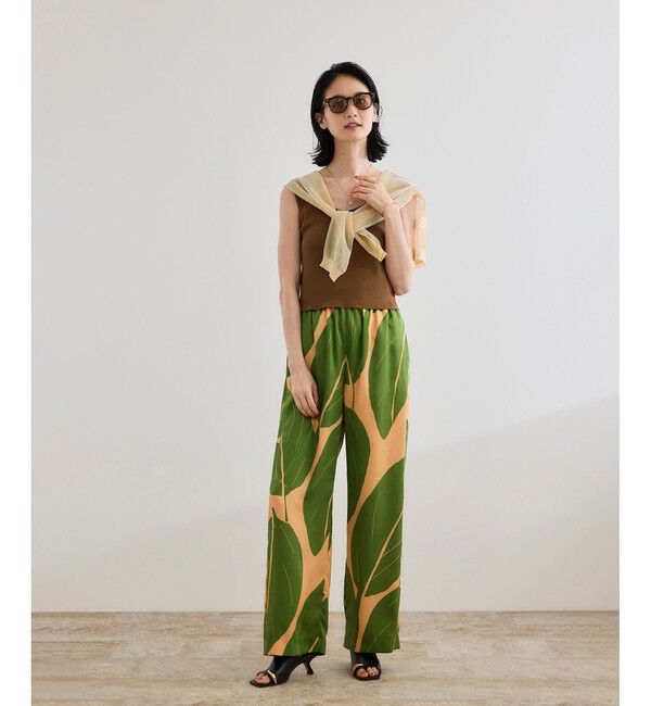 ROPE「テレコスリーブレスニットプルオーバー/洗える」|ニット・セーター|