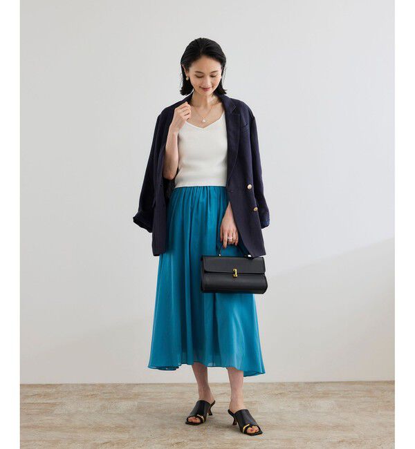 ROPE「テレコスリーブレスニットプルオーバー/洗える」|ニット・セーター|