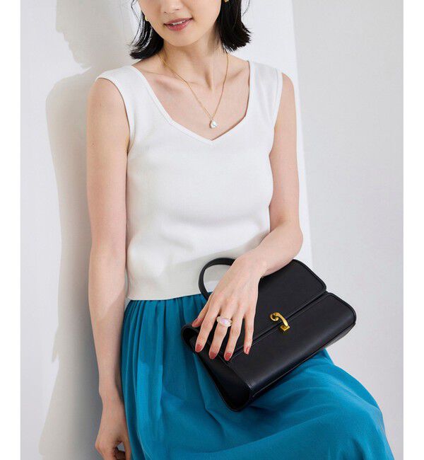 ROPE「テレコスリーブレスニットプルオーバー/洗える」|ニット・セーター|ホワイト(10)