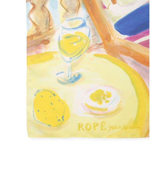ROPE「【YUKO SAEKI for ROPE&rsquo;・コラボ】スカーフ柄プリント シルクスカーフ/Lサイズ」|バンダナ・スカーフ|