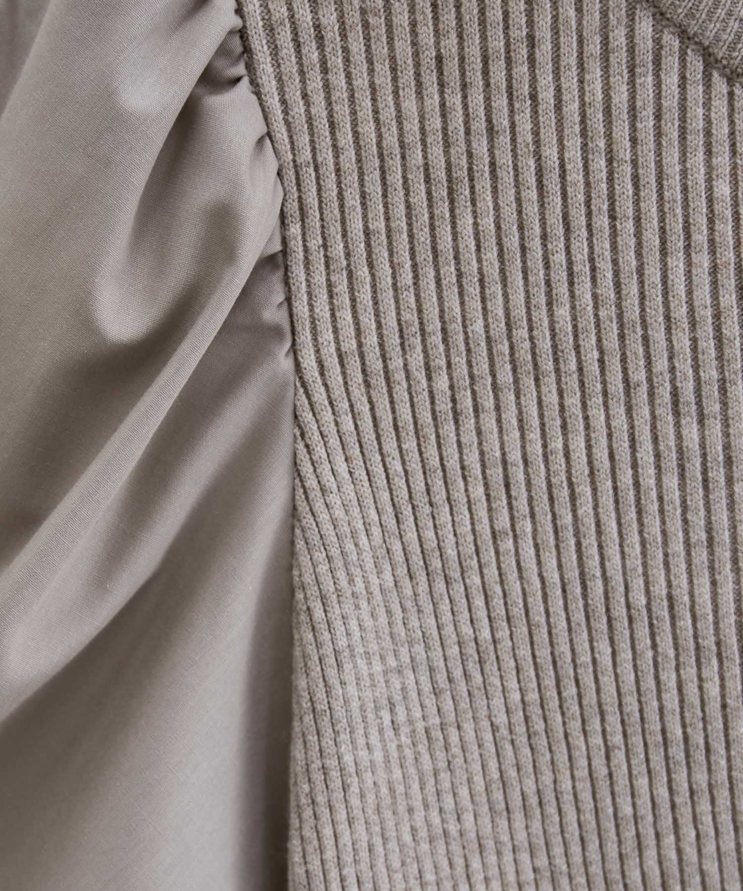 VIS「＜追加＞【一部カラー公式サイト・直営店舗限定】ボリュームスリーブ釦アクセントAラインニットワンピース」|ワンピース|