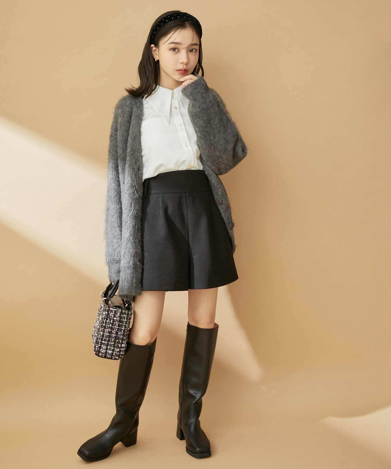 VIS「【2WAY】ロングカラーボウタイブラウス【洗える】」|シャツ・ブラウス|