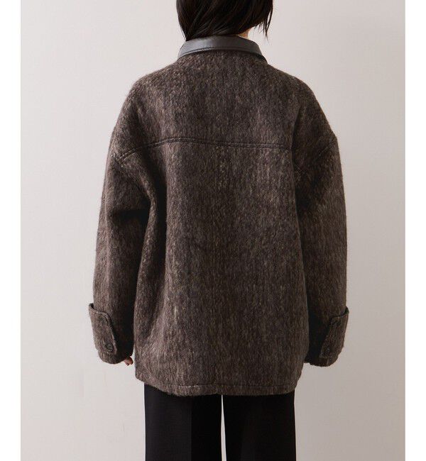 VIS「【WEB限定】衿袖レザーシャギーアウター」|その他|