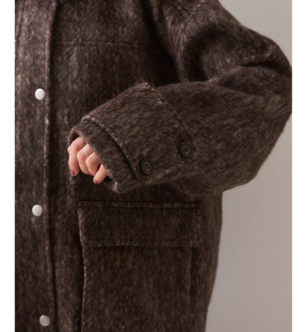 VIS「【WEB限定】衿袖レザーシャギーアウター」|その他|