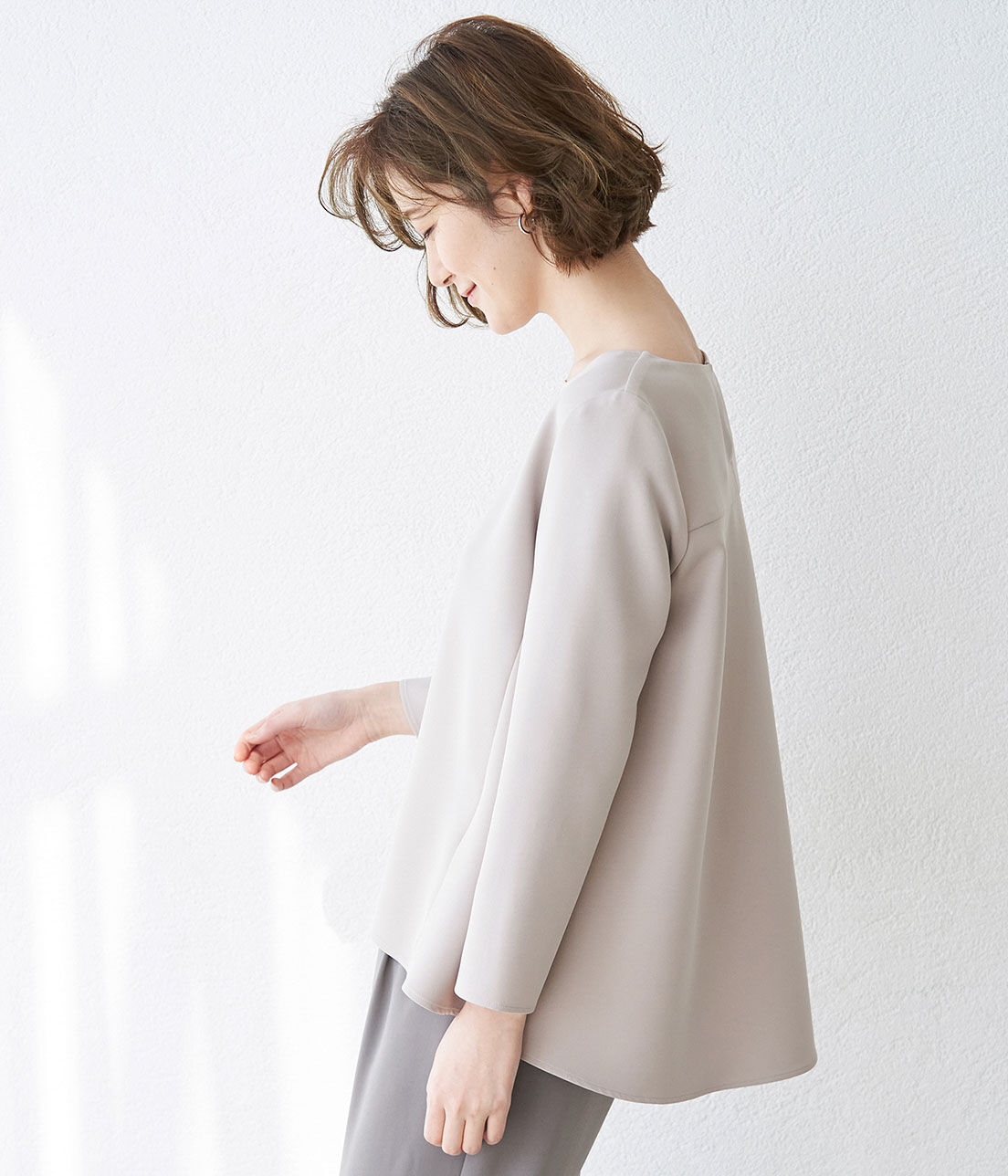 Rope&rsquo;Picnic「【360&deg;ウルトラストレッチ】ペプラムブラウス」|シャツ・ブラウス|