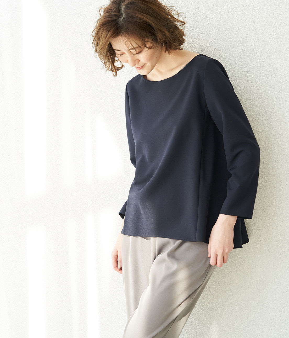 Rope&rsquo;Picnic「【360&deg;ウルトラストレッチ】ペプラムブラウス」|シャツ・ブラウス|