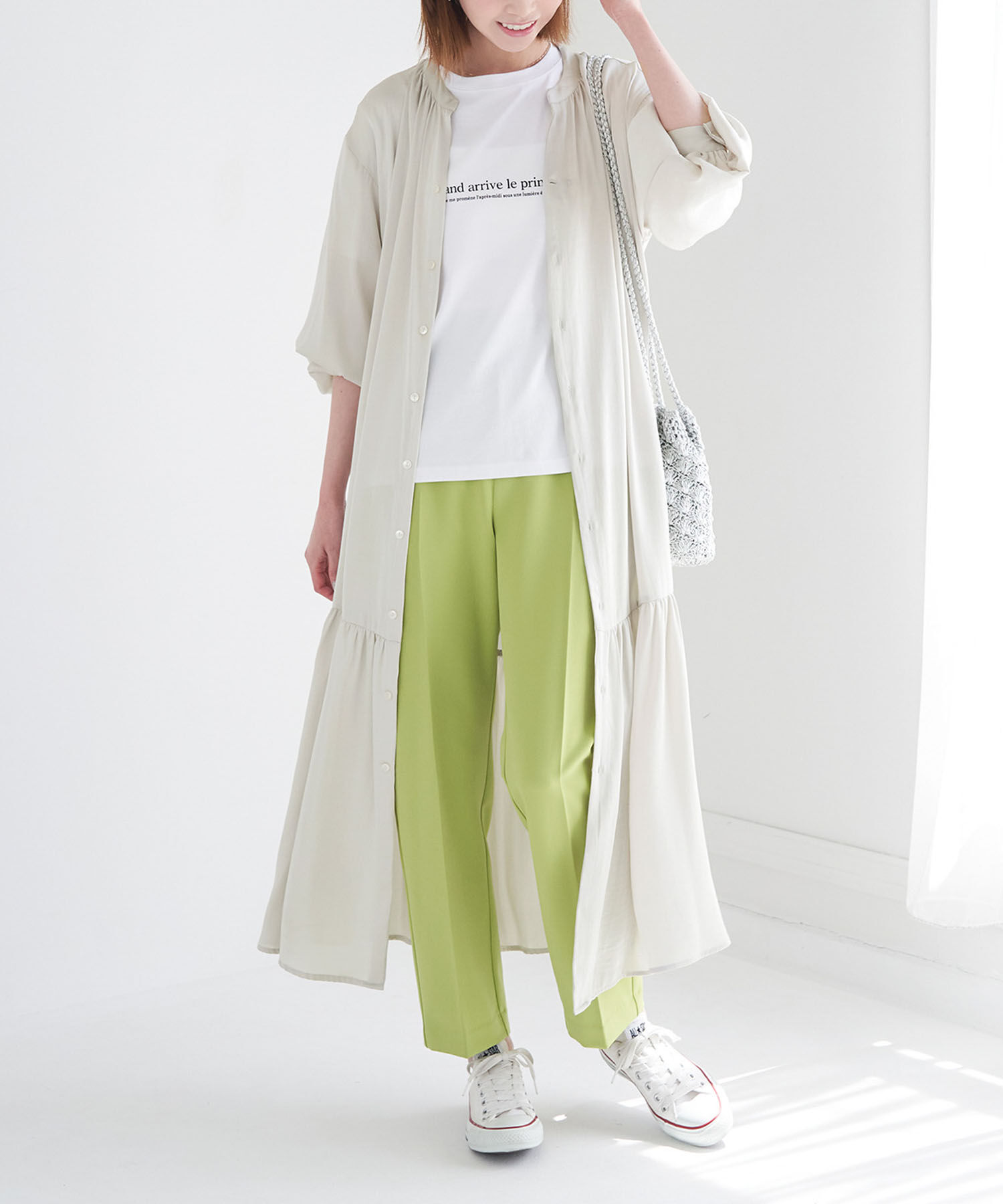 Rope&rsquo;Picnic「ローウエスト切替サテンシャツワンピース」|その他|