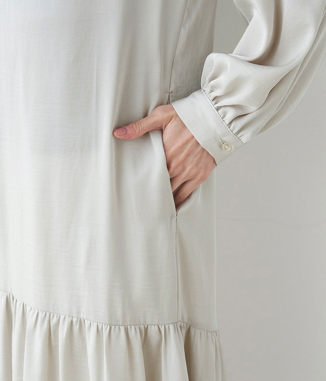 Rope&rsquo;Picnic「ローウエスト切替サテンシャツワンピース」|その他|