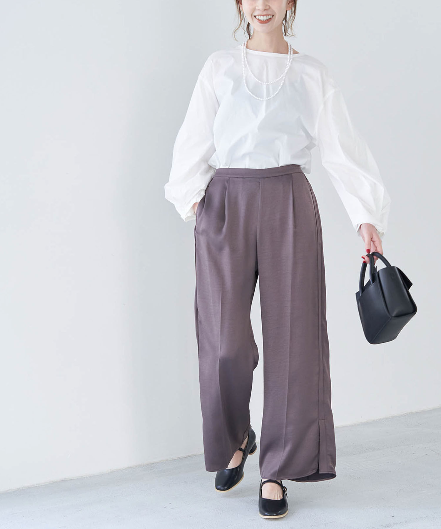 Rope&rsquo;Picnic「【emur】バックリボンバルーン袖ブラウス」|シャツ・ブラウス|