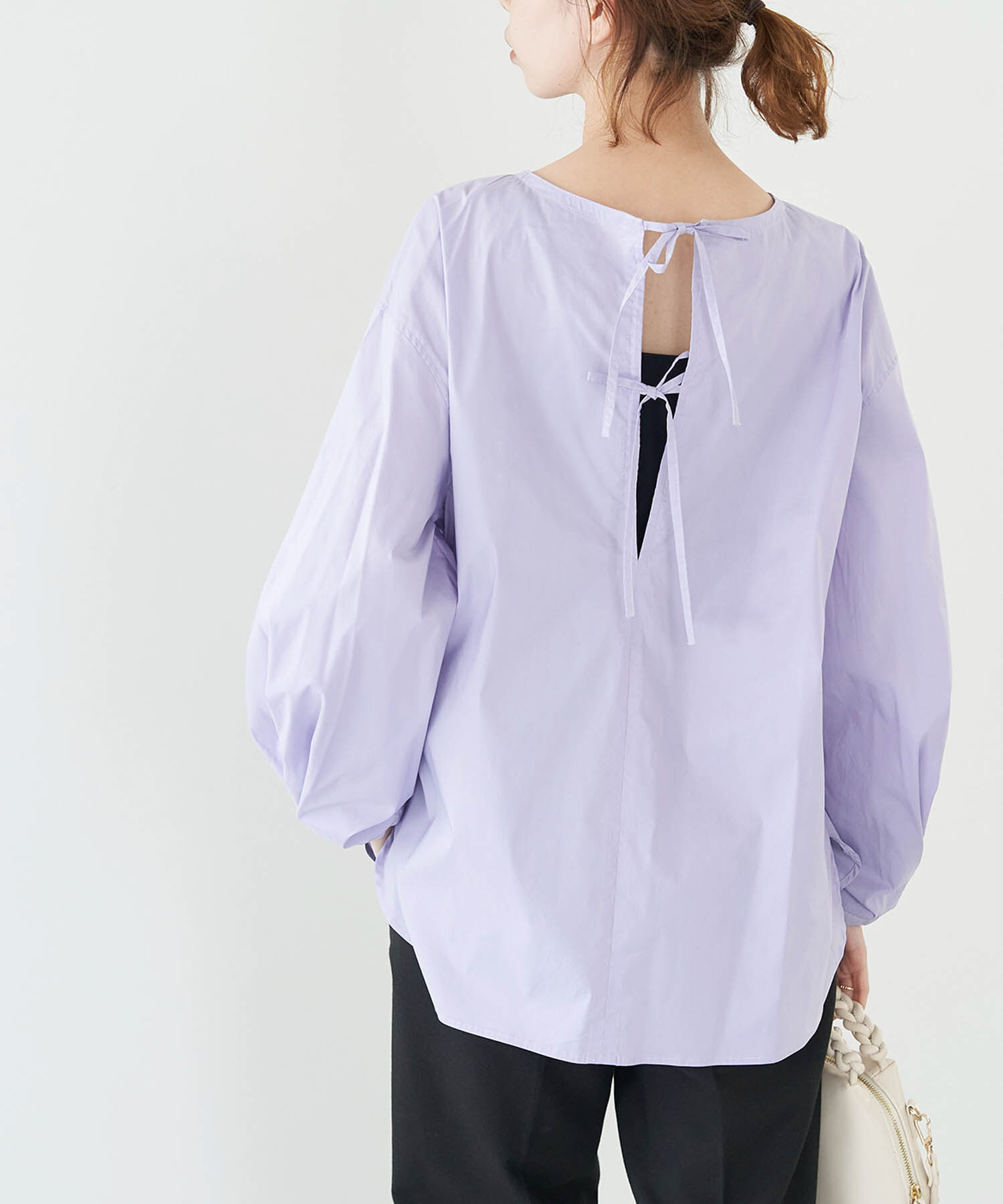 Rope&rsquo;Picnic「【emur】バックリボンバルーン袖ブラウス」|シャツ・ブラウス|