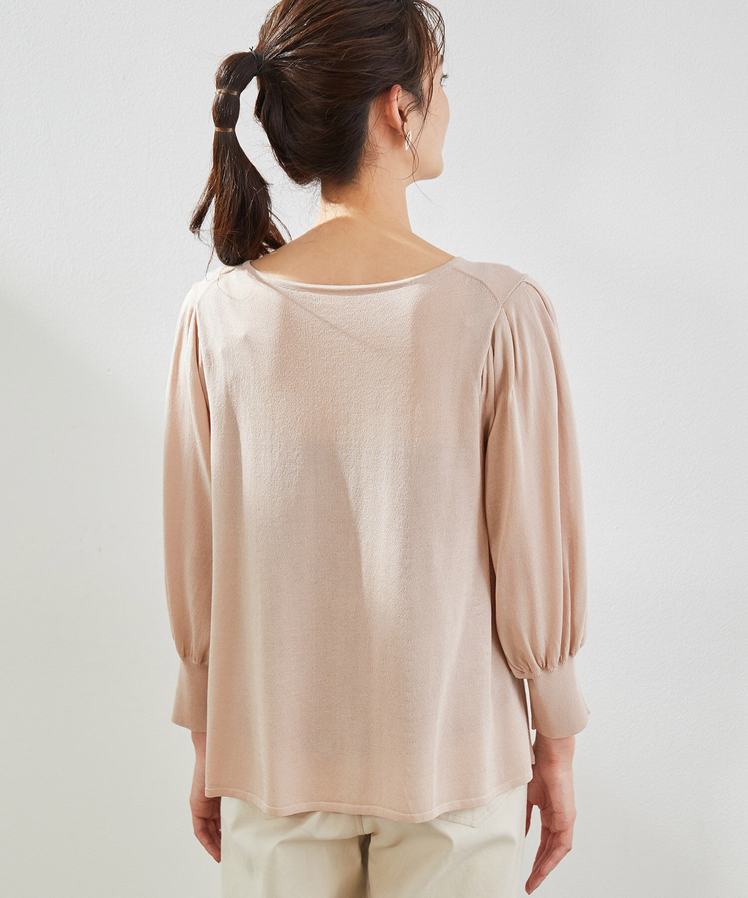 Rope&rsquo;Picnic「洗濯機OK/ボリュームスリーブシアープルオーバー」|ニット・セーター|