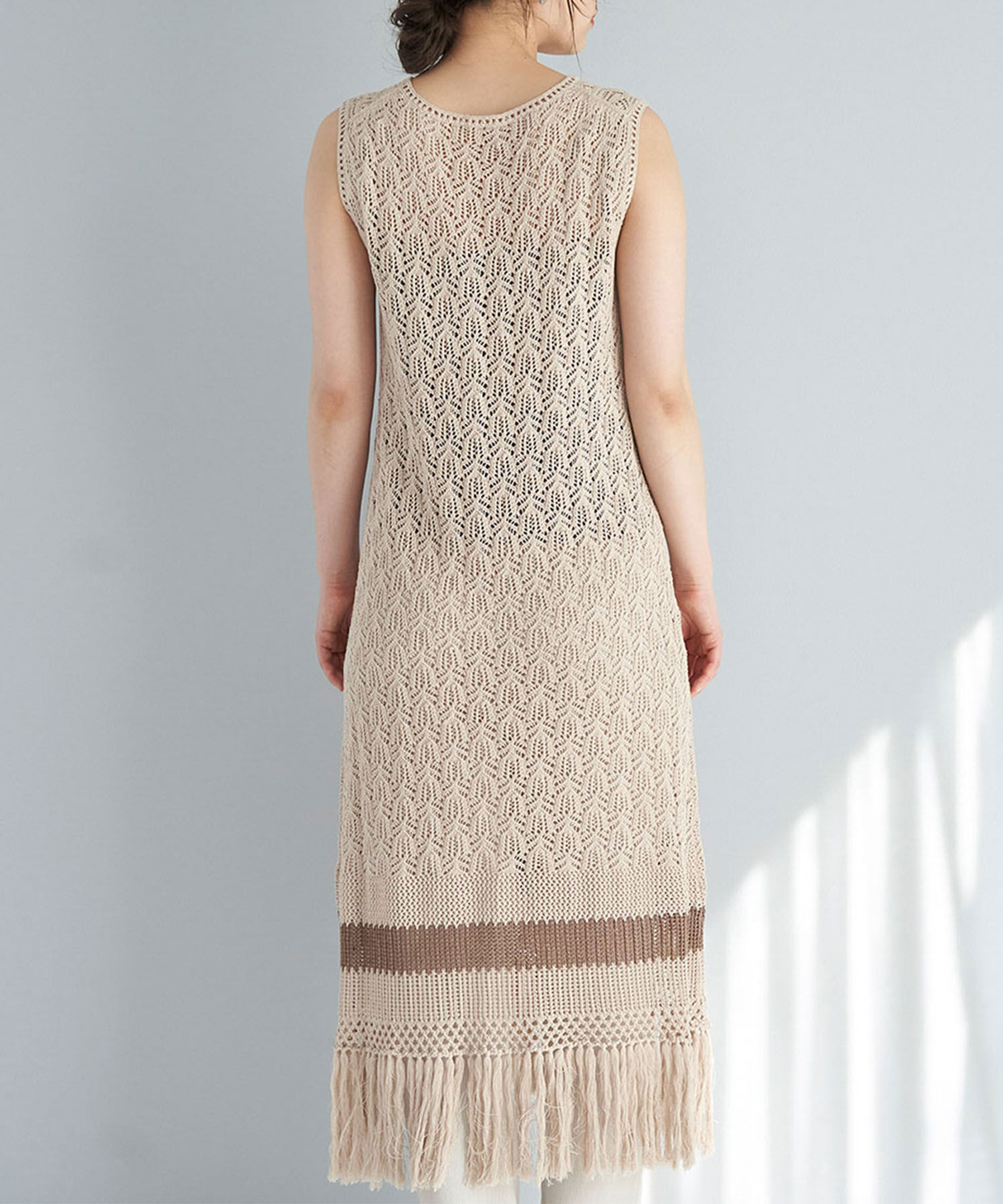 Rope&rsquo;Picnic「フリンジ付きニットワンピース」|ワンピース|