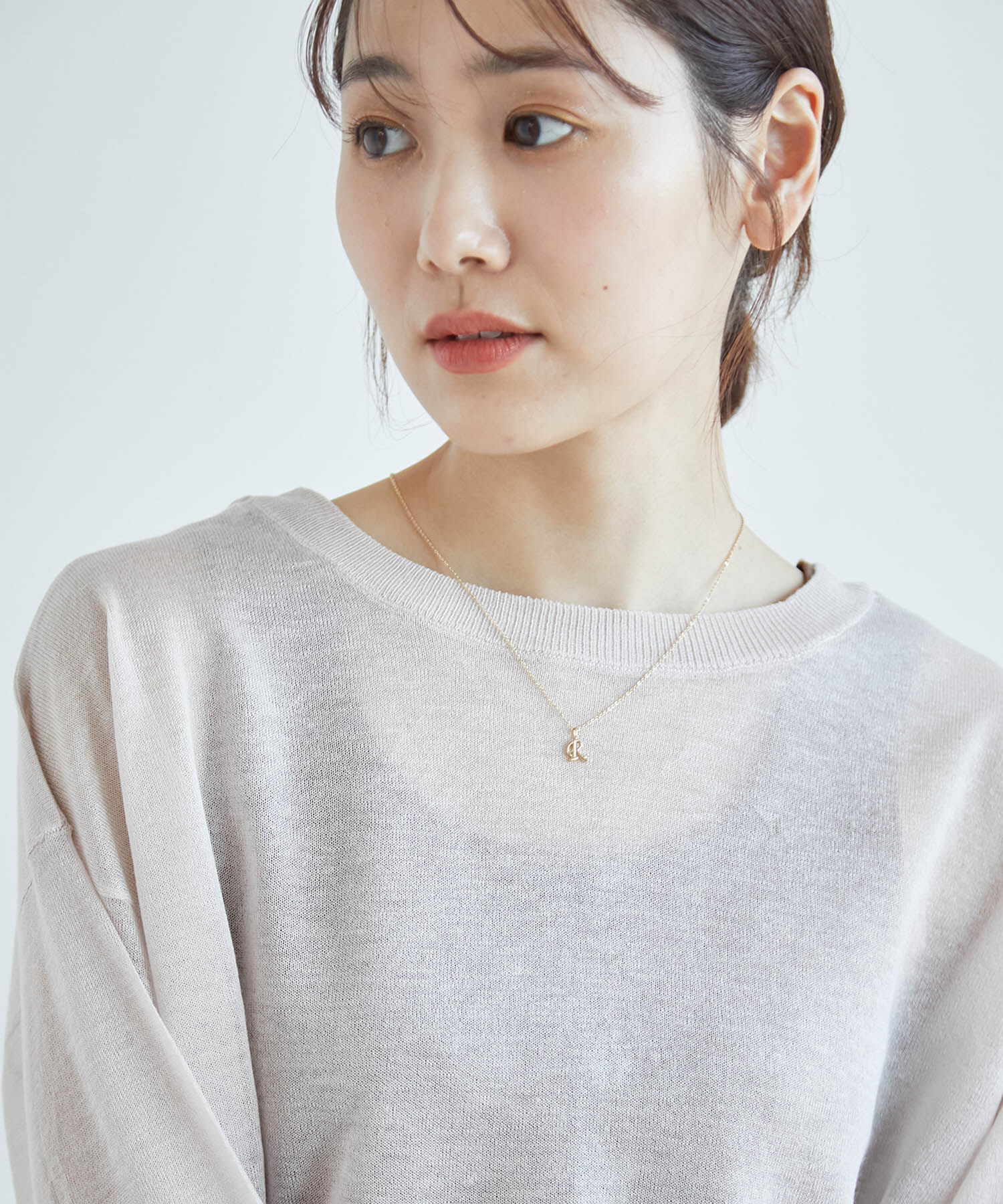 ROPE PICNIC PASSAGE「イニシャルパーツトッププチペンダント」|ネックレス|