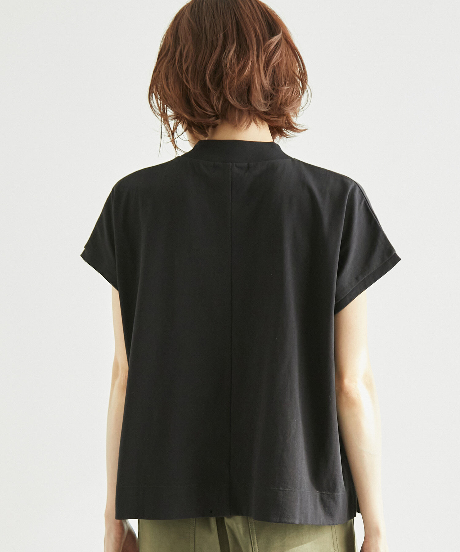 Rope&rsquo;Picnic「ラク美tee/TRUE COTTONモックネックフレンチスリーブトップス」|Tシャツ・カットソー|