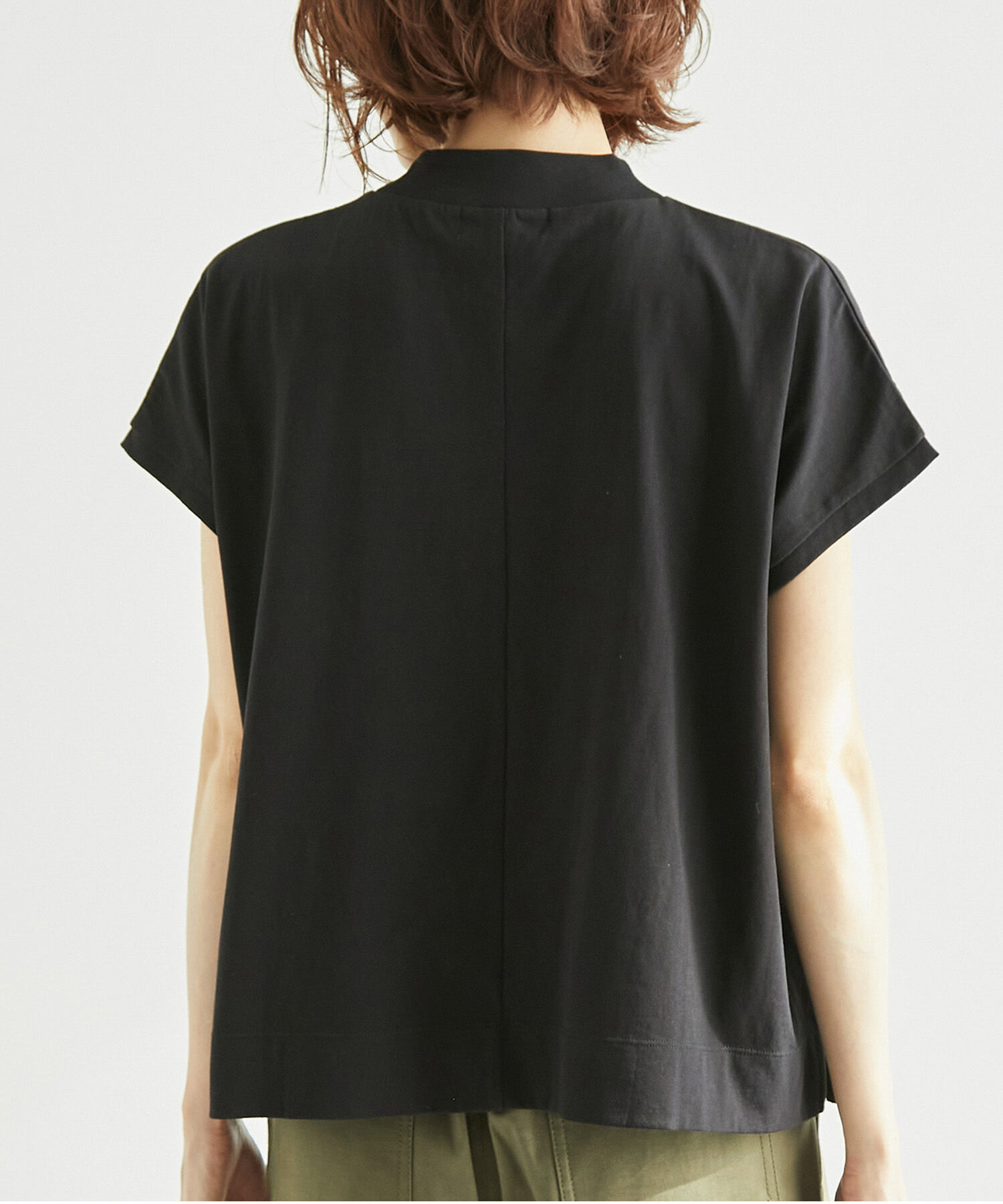 Rope&rsquo;Picnic「ラク美tee/TRUE COTTONモックネックフレンチスリーブトップス」|Tシャツ・カットソー|