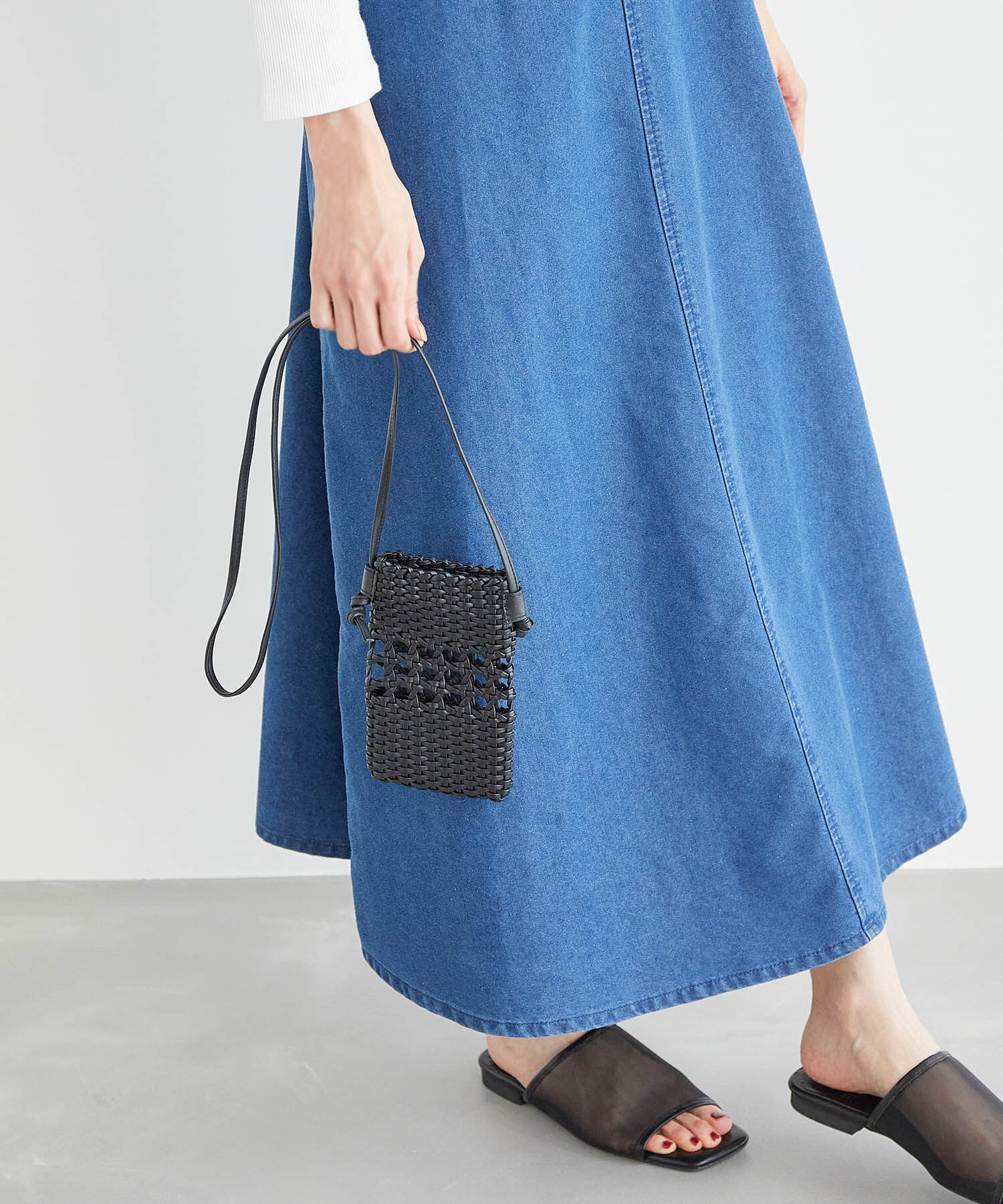 ROPE PICNIC PASSAGE「スムースハンドメッシュミニスクエアショルダーバッグ」|ショルダー・メッセンジャー|