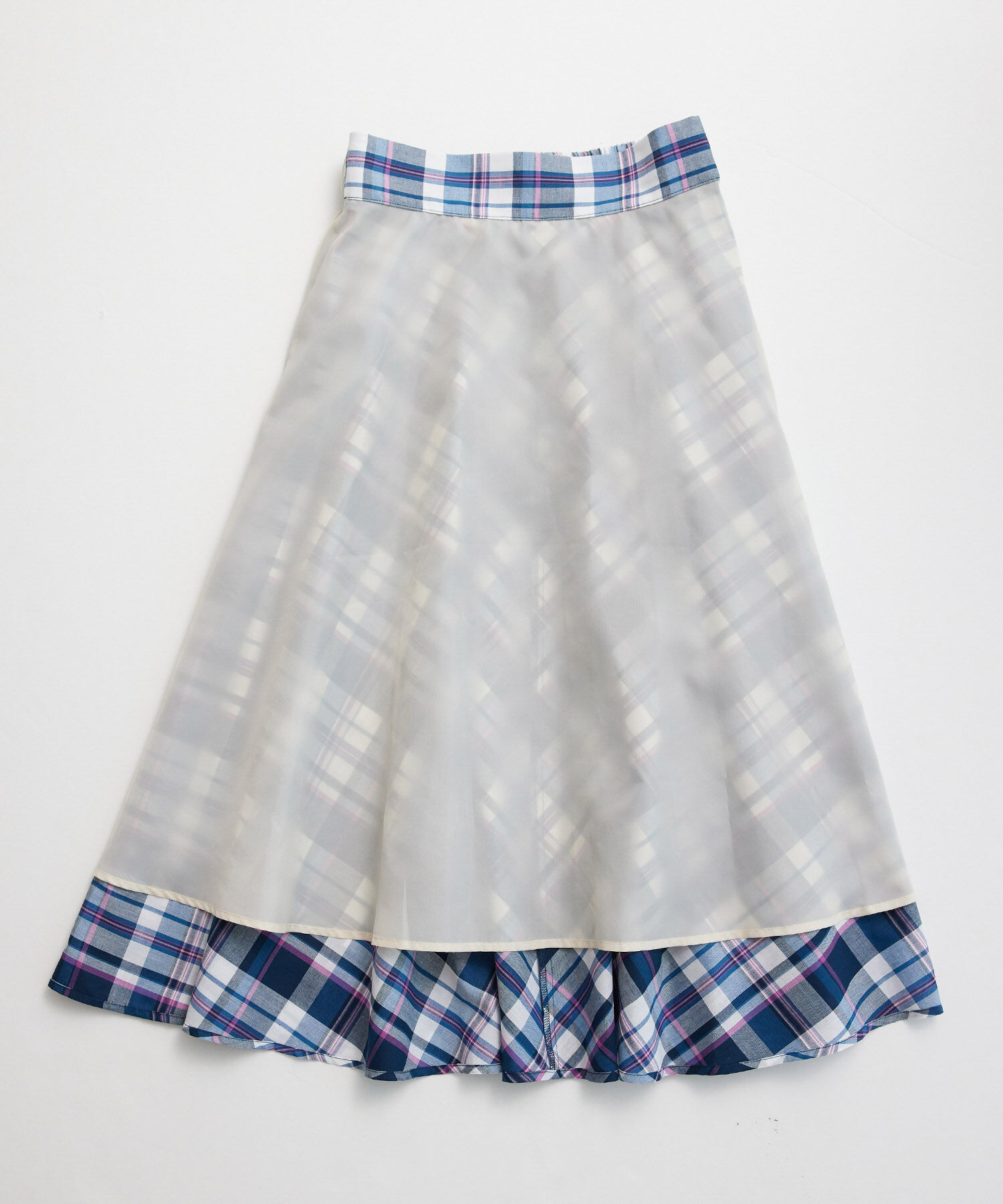 Rope&rsquo;Picnic「【WEB限定カラー:ネイビー】着丈が選べるマドラスチェックスカート」|スカート|